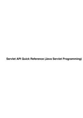 O'Reilly - Java - Servlet Programming