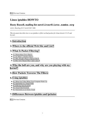 iptables-HOWTO