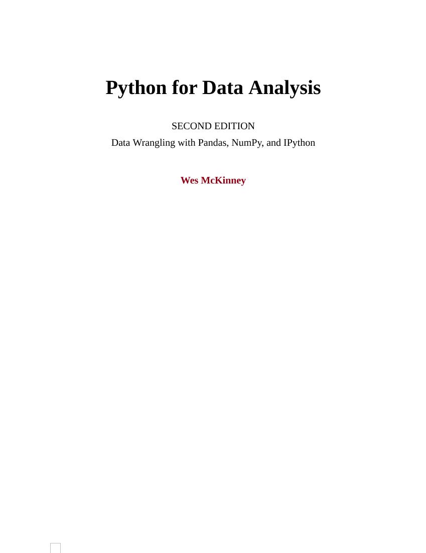 Python for Data Analysis Data Wrangling with Pandas, NumPy, and IPython (1)-电子书-第2页