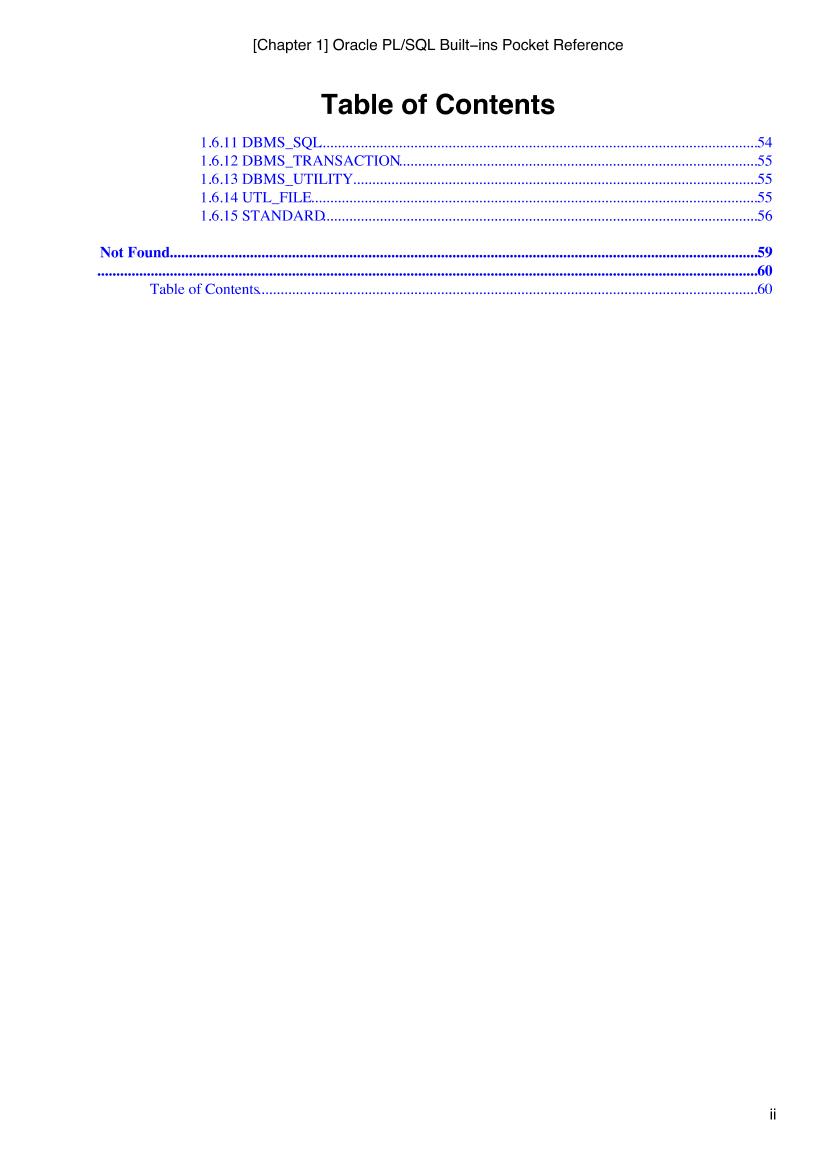 [e-book][O'Reilly] - Oracle PL SQL BuiltIns - Pocket Referen-电子书-第3页