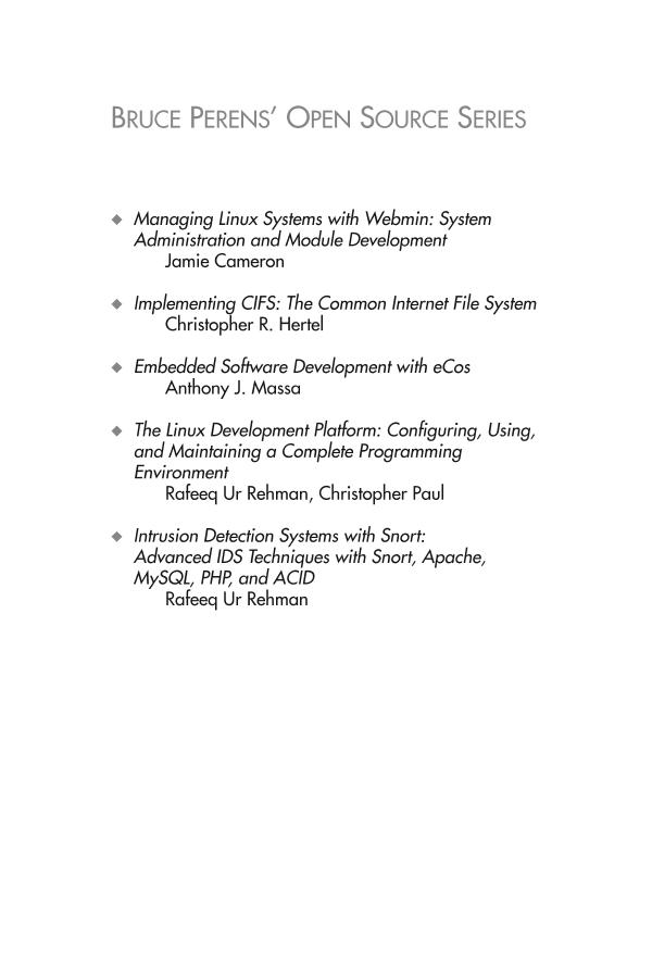 Intrusion Detection Systems with Snort - Prentice Hall - 2003-电子书-第2页