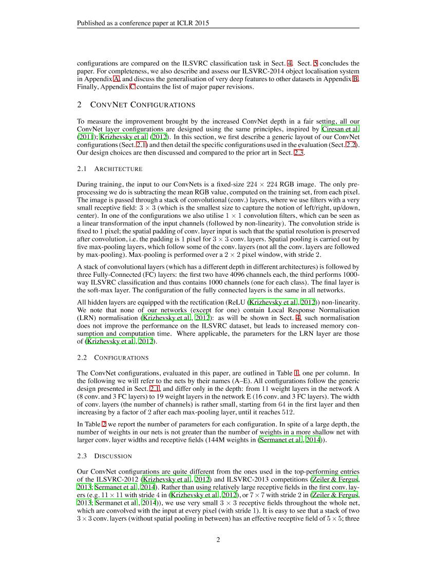 Simonyan 和 Zisserman - 2014 - Very Deep Convolutional Networks for Large-Scale I-电子书-第2页