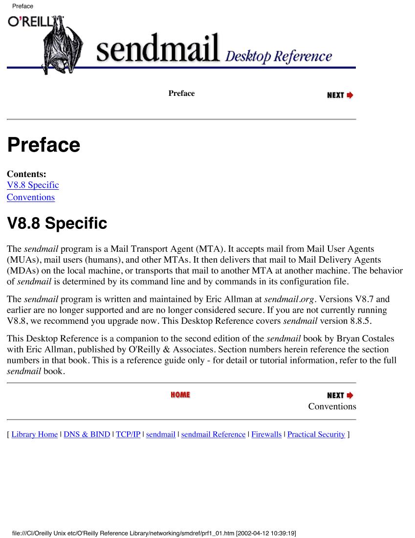 (ebook) O'Reilly - sendmail Desktop Reference.-电子书-第2页