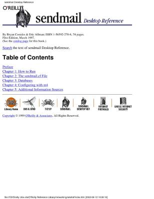 (ebook) O'Reilly - sendmail Desktop Reference.