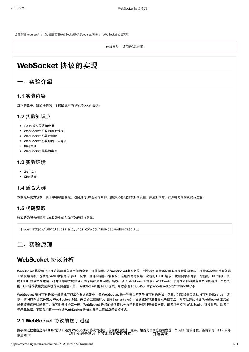 WebSocket协议实现-电子书-第1页