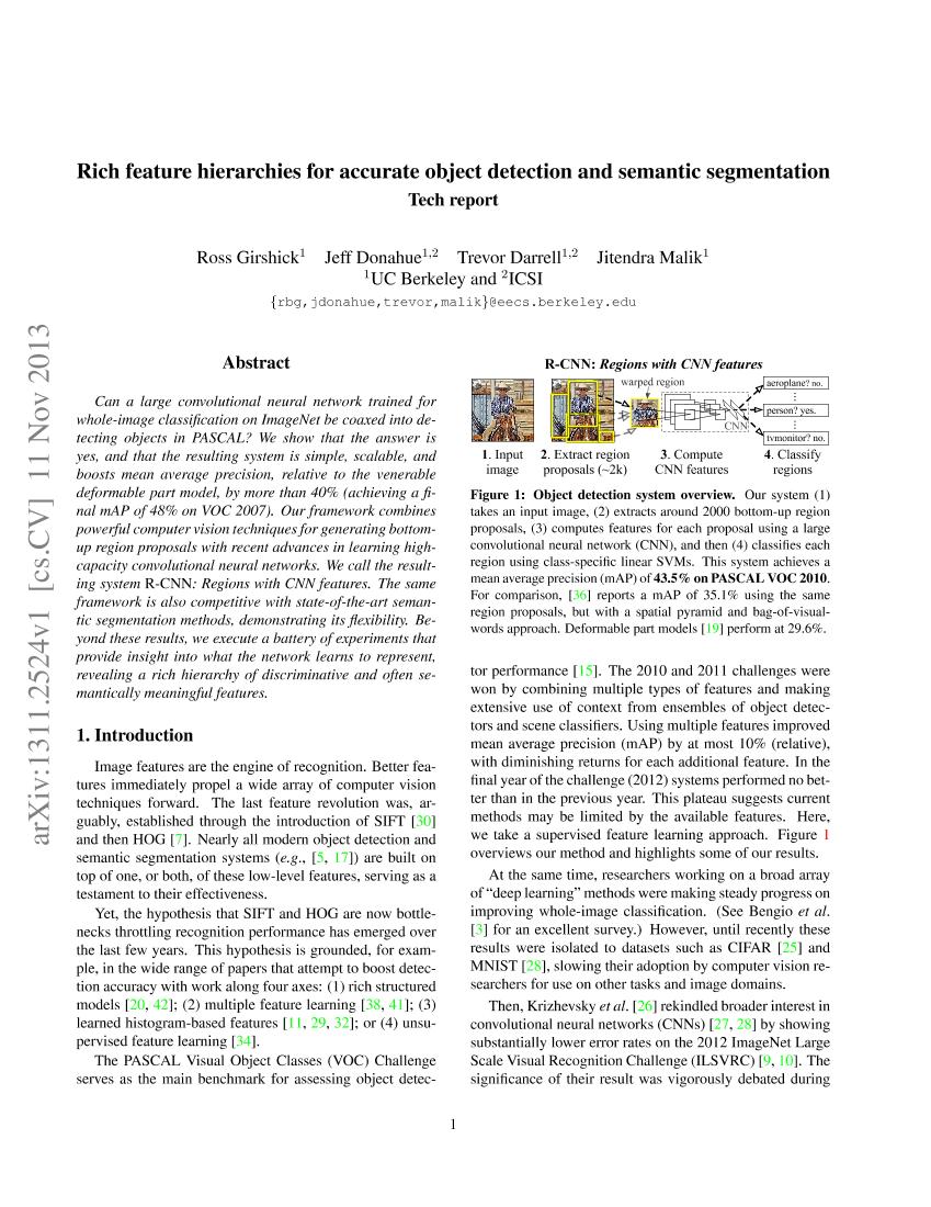 Girshick 等。 - 2014 - Rich Feature Hierarchies for Accurate Object Detec-电子书-第1页