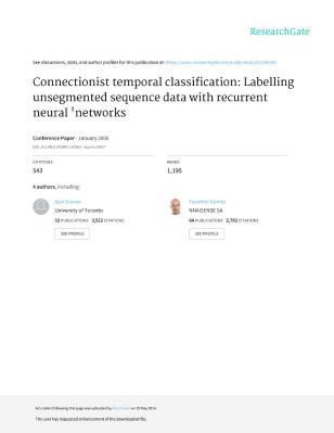 Graves 等。 - 2006 - Connectionist temporal classification labelling u