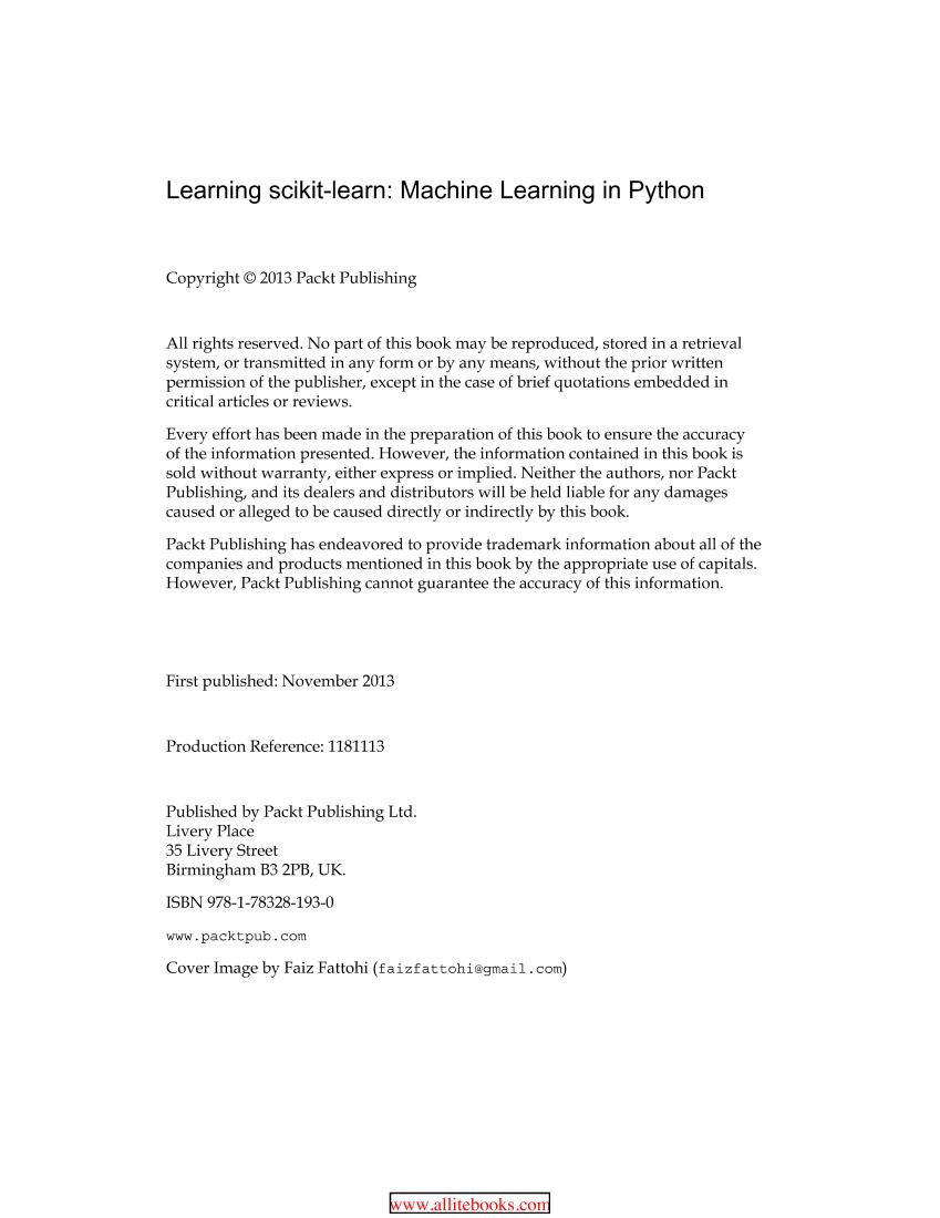 Learning scikit-learn Machine Learning in Python-电子书-第3页