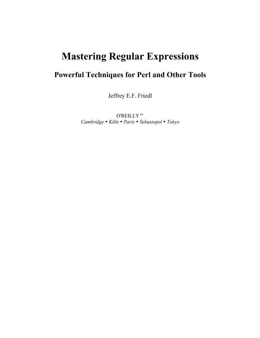 O'Reilly - Mastering regular expressions-电子书-第2页