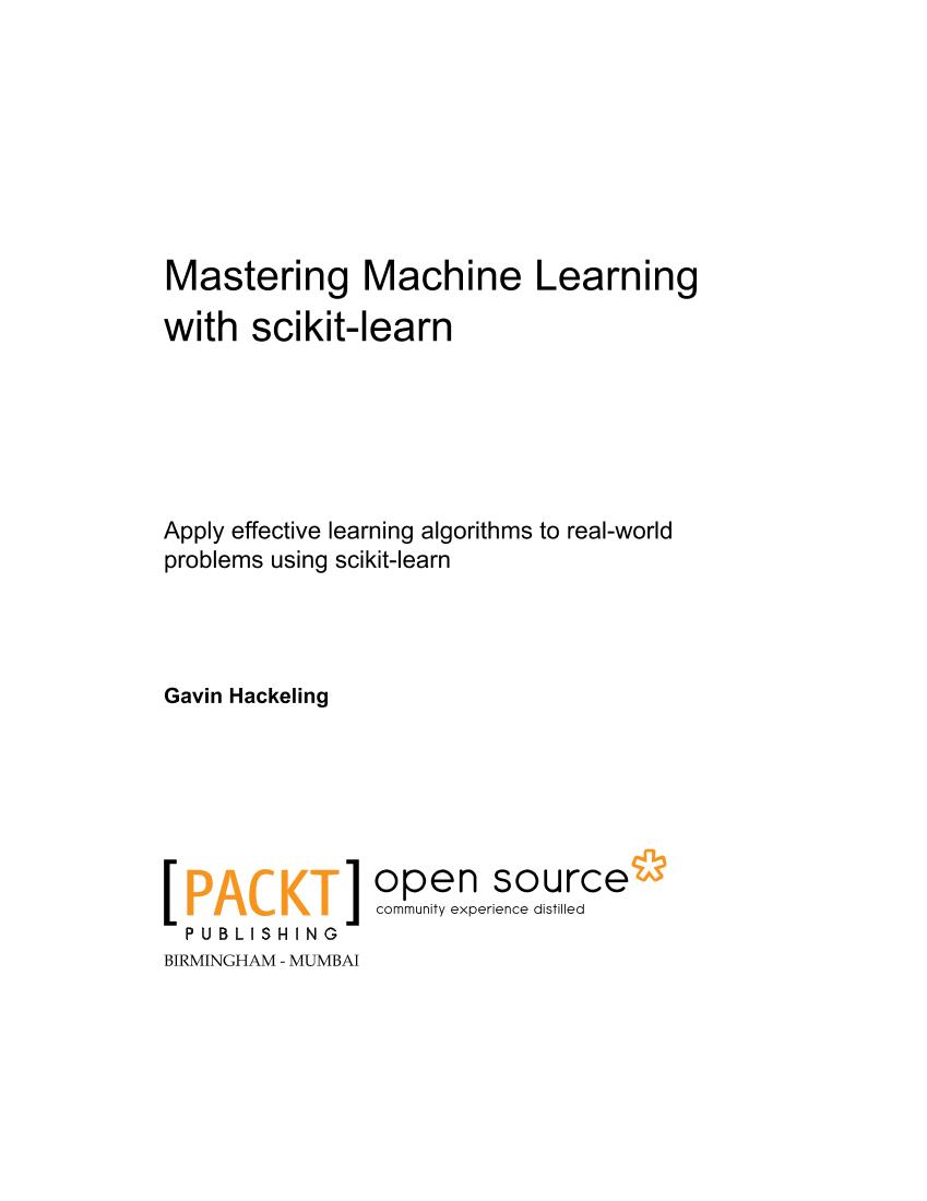 Gavin Hackeling-Mastering Machine Learning with scikit-learn-Packt Publishing (2014)-电子书-第2页