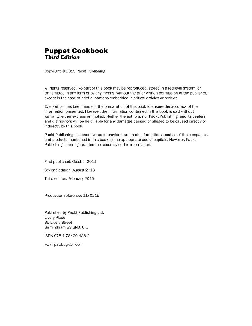 Thomas Uphill, John Arundel-Puppet Cookbook-Packt Publishing (2015)-电子书-第3页