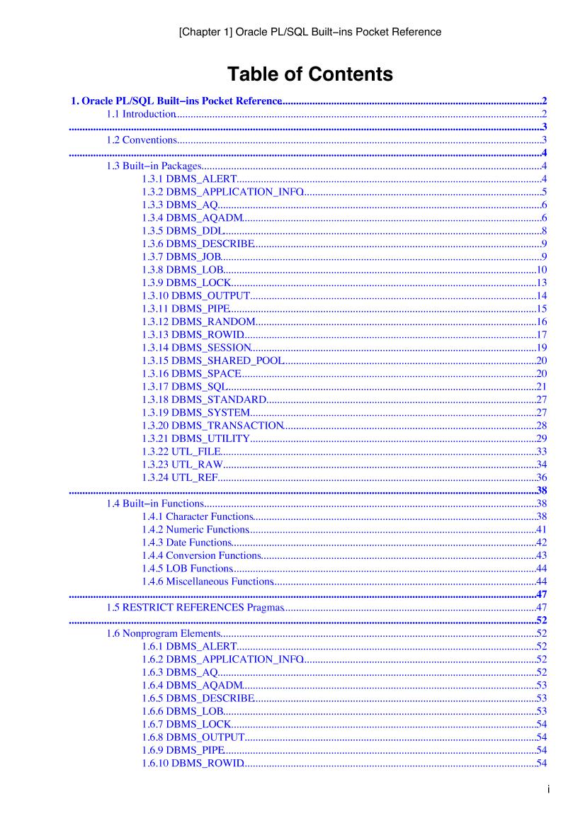 [e-book][O'Reilly] - Oracle PL SQL BuiltIns - Pocket Referen-电子书-第2页