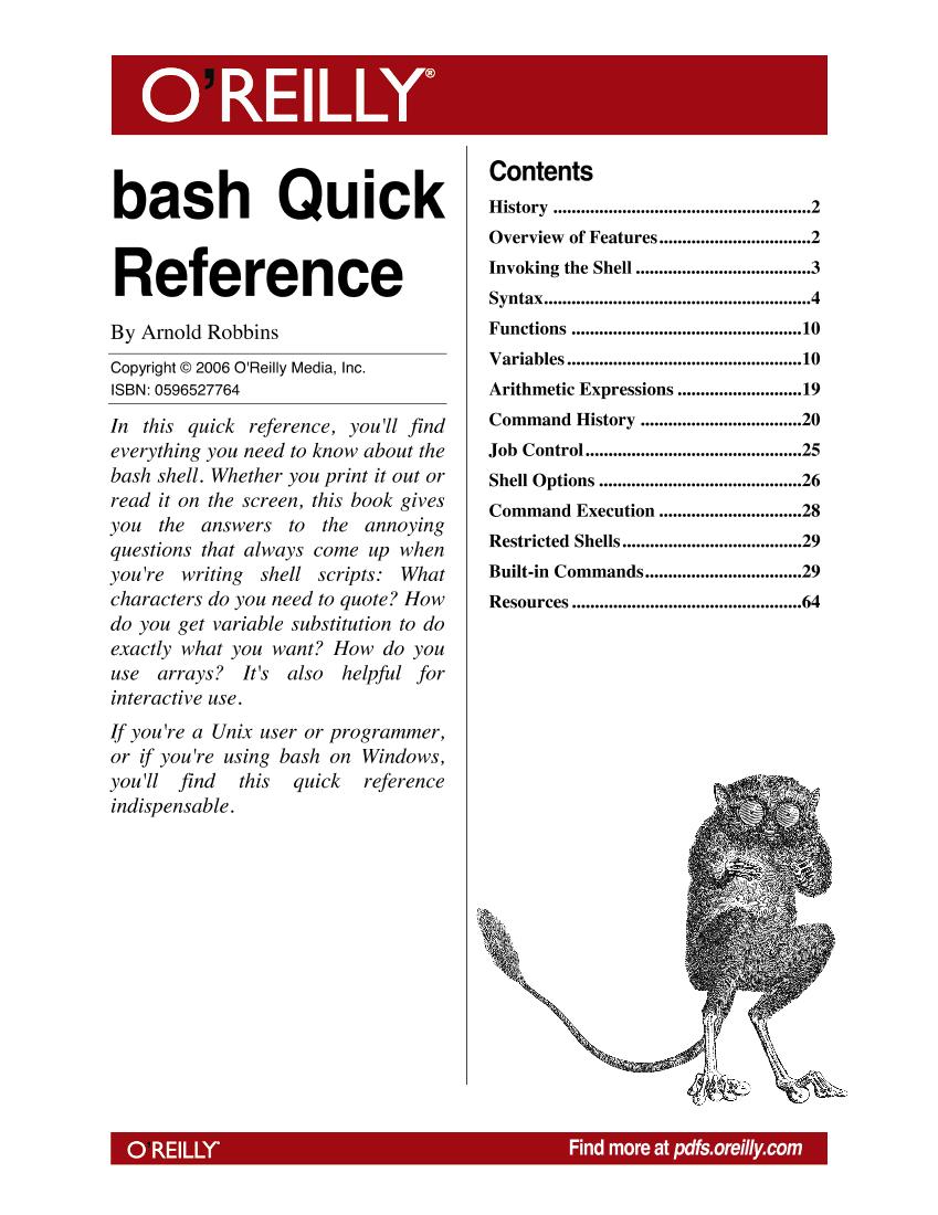 OReilly.bash.Quick.Reference.Jun.2006-电子书-第1页