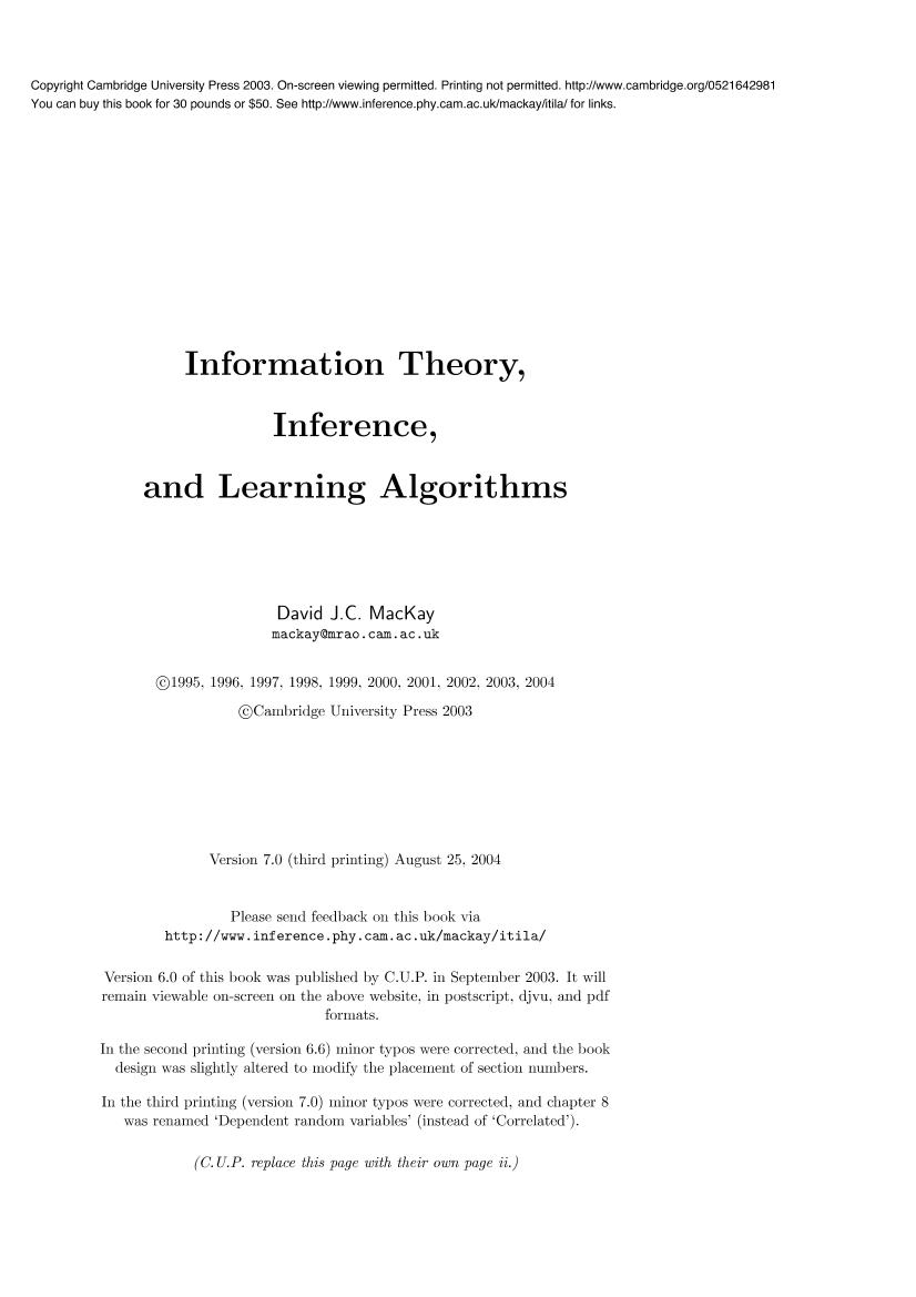 Information Theory, Inference, and Learning Algorithms-电子书-第2页