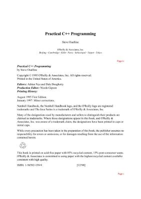 O'Reilly - Practical C++ Programming