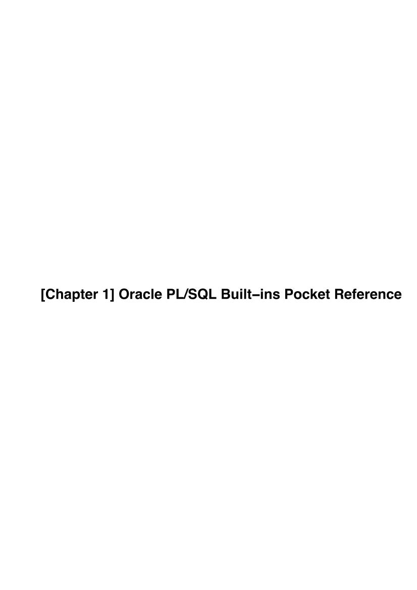 [e-book][O'Reilly] - Oracle PL SQL BuiltIns - Pocket Referen-电子书-第1页