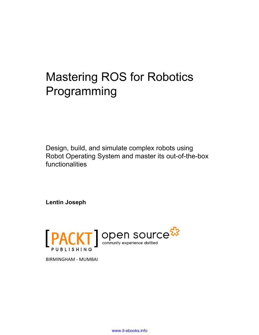 Mastering ROS for Robotics Programming-电子书-第2页