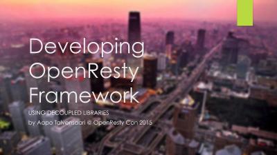 Developing OpenResty Framework