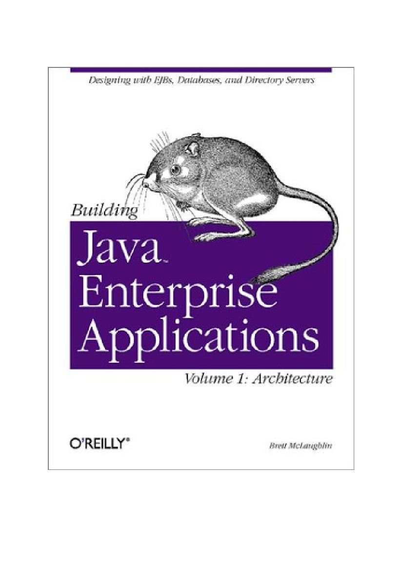 O'Reilly - Building Java EA vol I Architecture-电子书-第1页