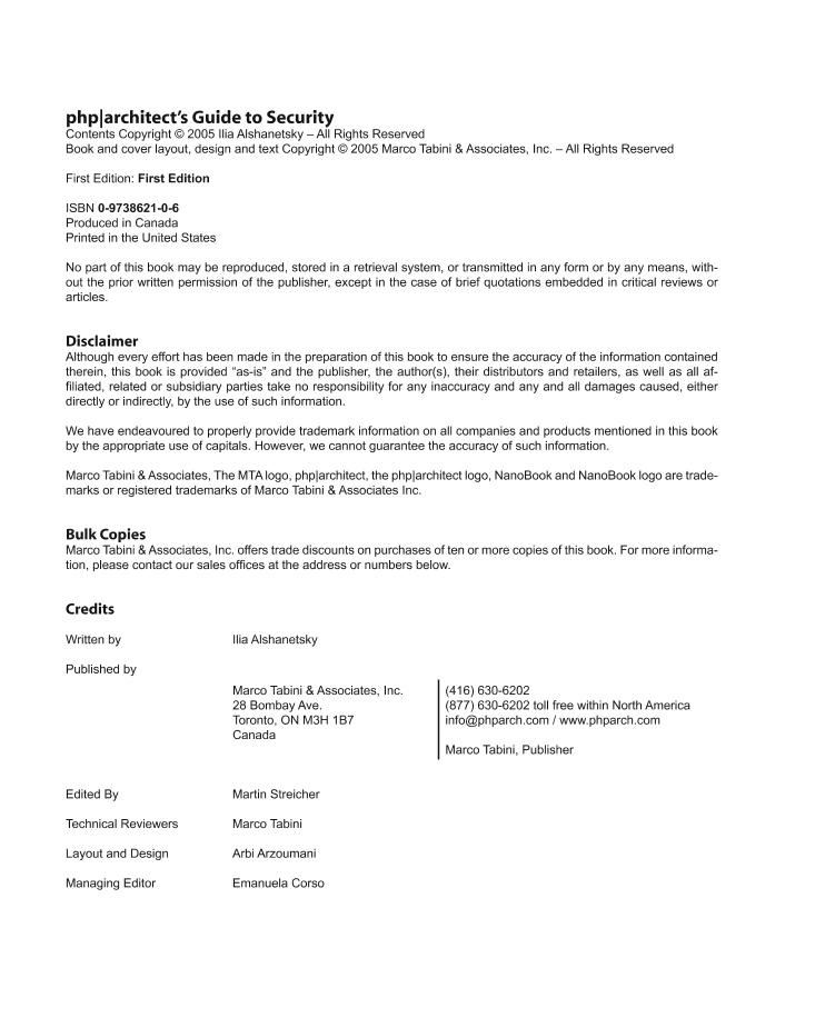 Marco.Tabini.and.Associates.PHP.Architects.Guide.to.PHP.Security.Sep.2005-电子书-第3页