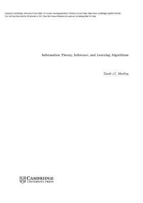 Information Theory, Inference, and Learning Algorithms