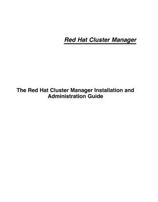 Linux_RedHat_Cluster_Manager_InstallationAdministrationGuide