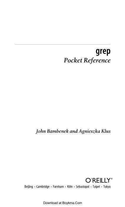 OReilly - grep Pocket Reference - 2009-电子书-第5页