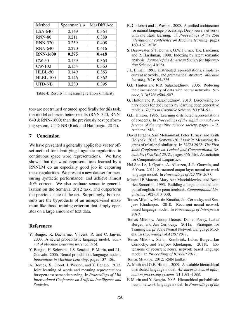 Mikolov 等。 - Linguistic Regularities in Continuous Space Word R-电子书-第5页