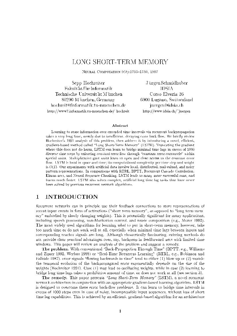 Hochreiter 和 Schmidhuber - 1997 - Long Short-Term Memory-电子书-第2页