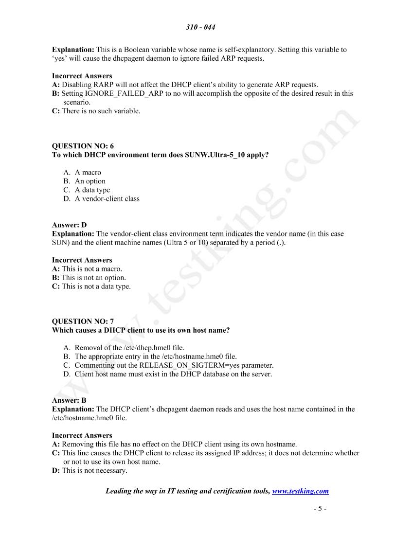 Test King - Sun 310-044 Sun Certified Network Administrator For Solaris 9 (4.0)-电子书-第5页