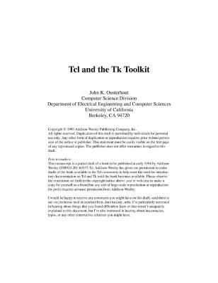 Addison Wesley - Tcl and The Tk Toolkit