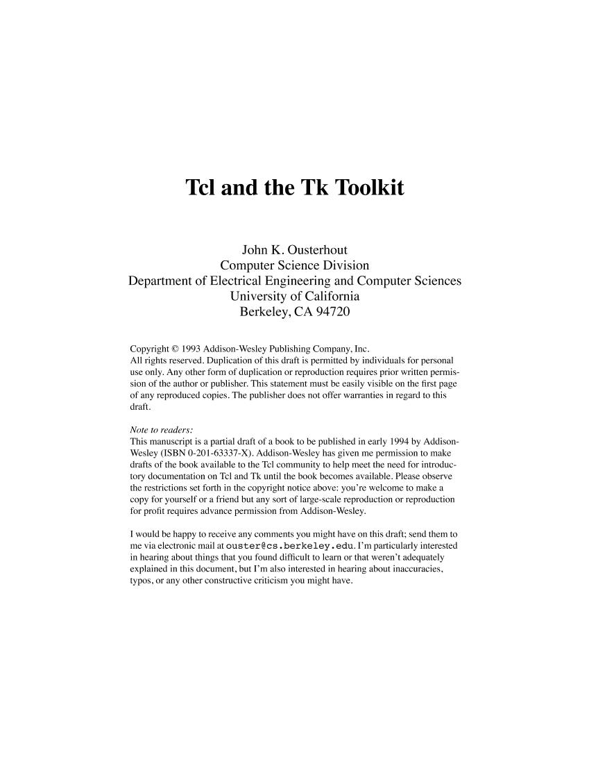 Addison Wesley - Tcl and The Tk Toolkit-电子书-第1页