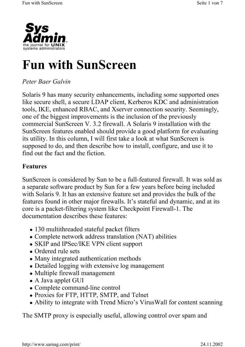 Solaris 9 Fun with Sunscreen-电子书-第1页