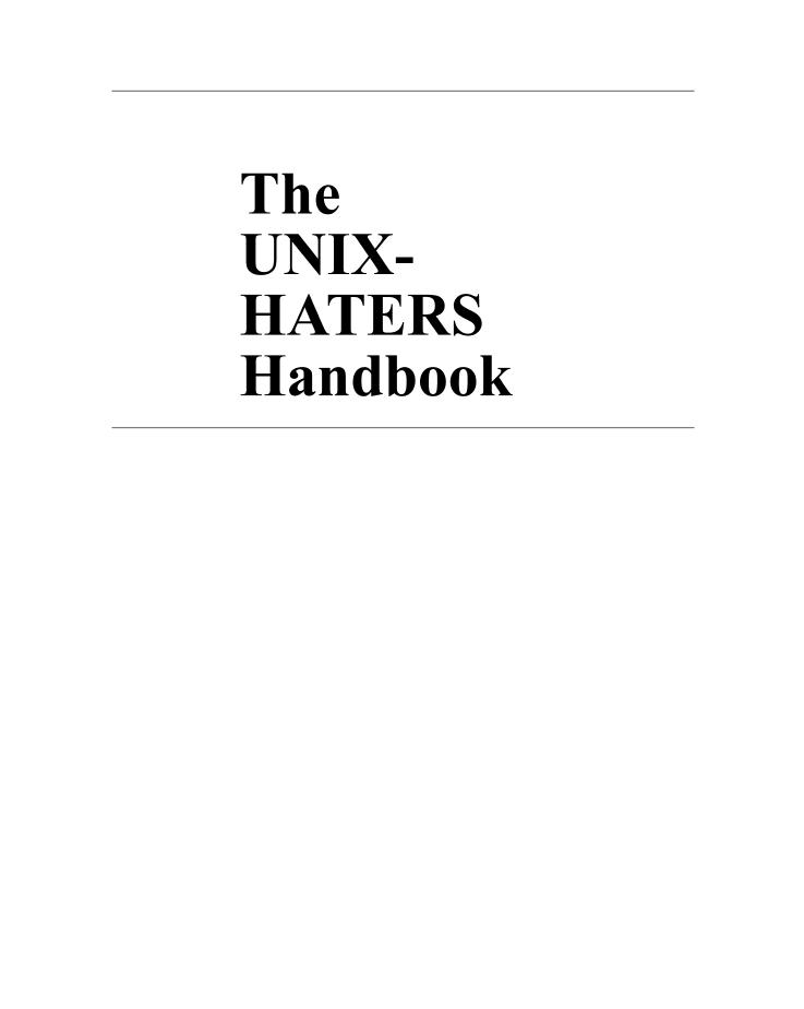 Wiley - The UNIX-Haters Handbook-电子书-第1页