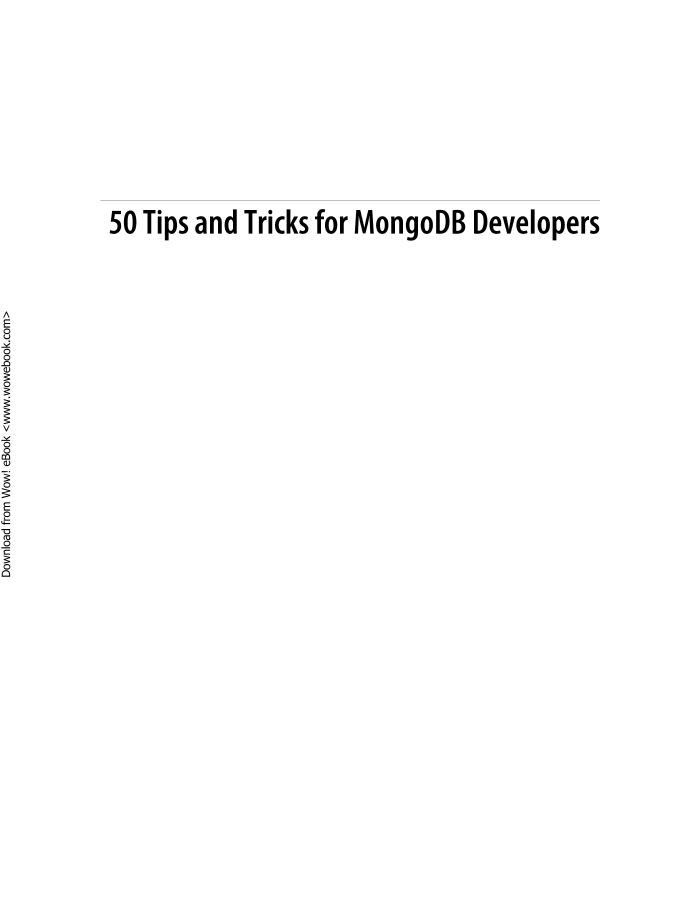 50 Tips and Tricks for MongoDB Developers-电子书-第5页