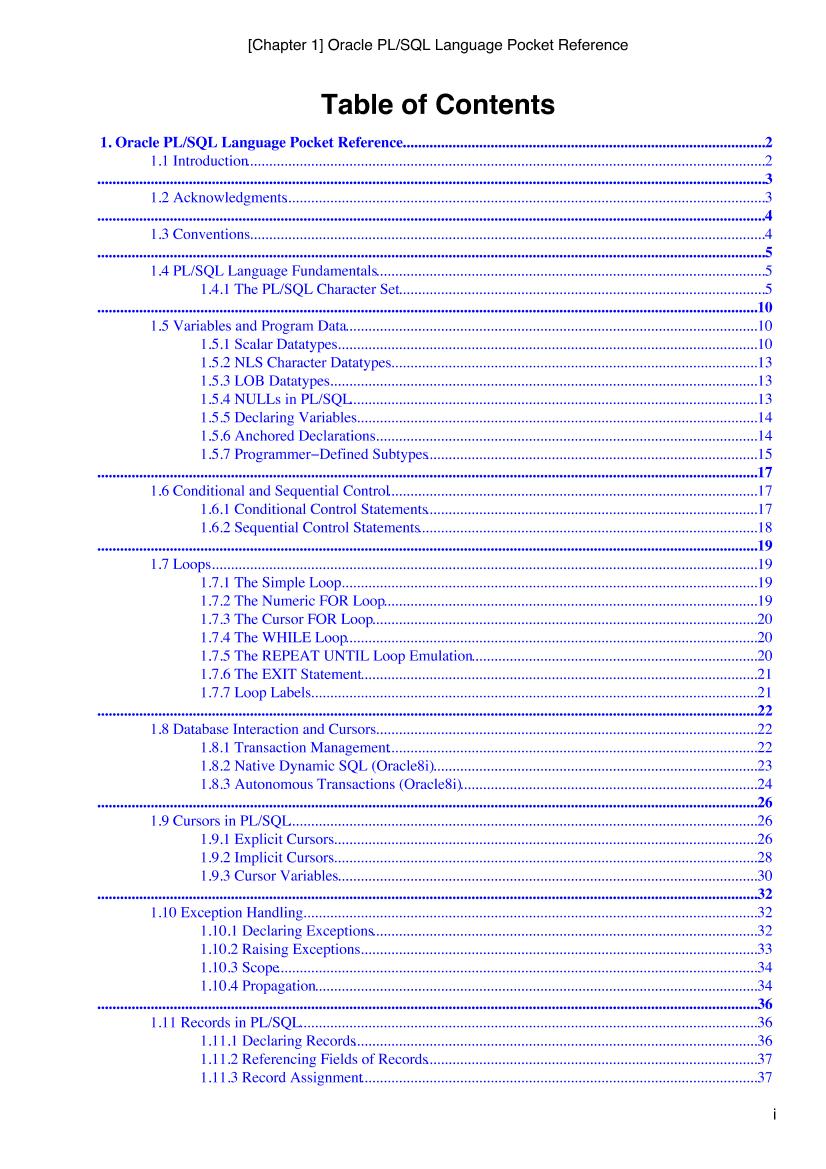 O'Reilly - Oracle Language Pocket Reference-电子书-第2页