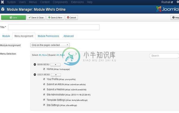 Joomla Who的在线模块