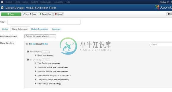 Joomla Syndicate模块