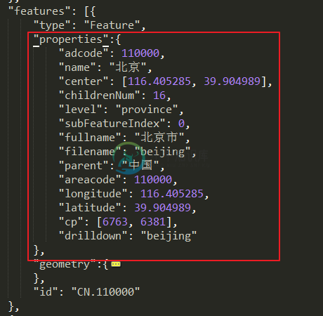 GeoJSON 中的属性