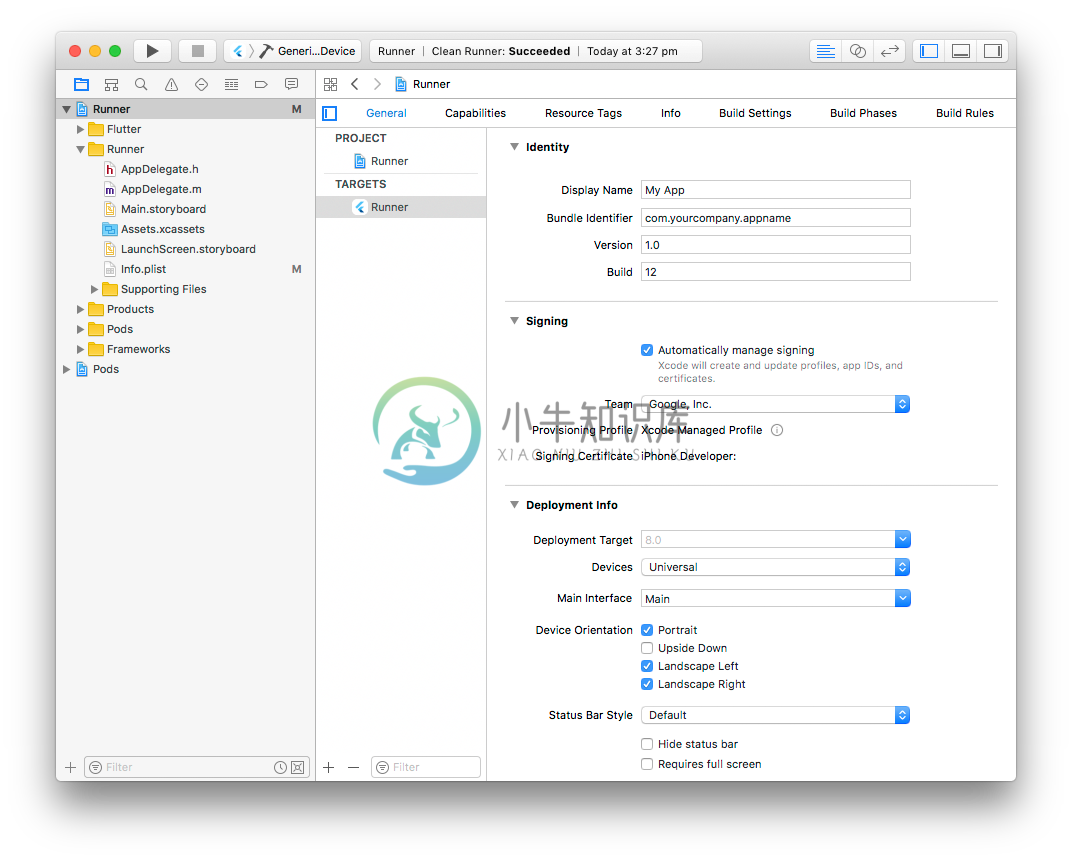 Xcode Project Settings