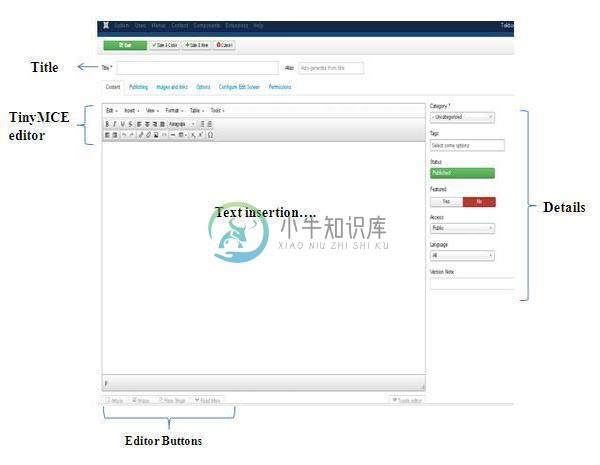 joomla添加内容