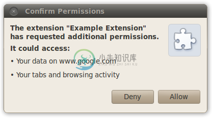 example permission confirmation prompt
