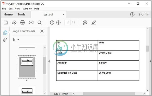 页面缩略图