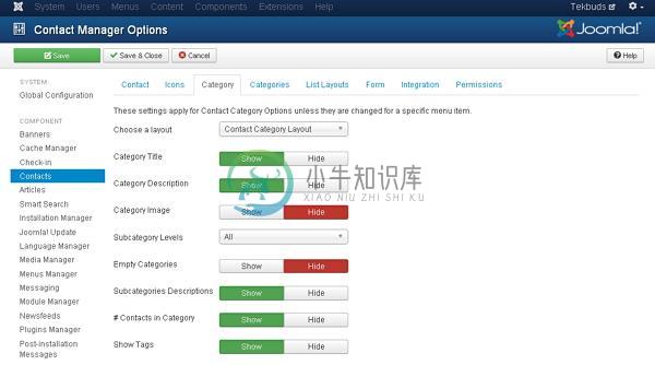 Joomla添加联系人