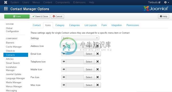 Joomla添加联系人