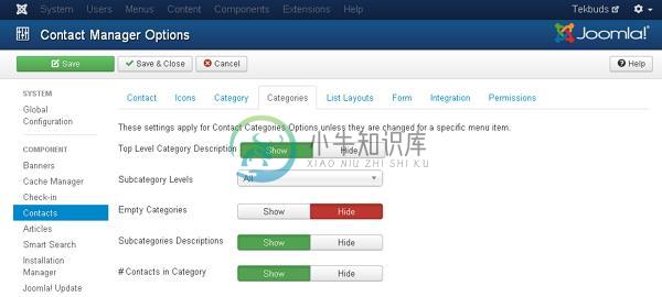 Joomla添加联系人