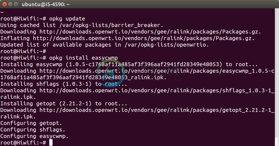 opkg install easycwmp