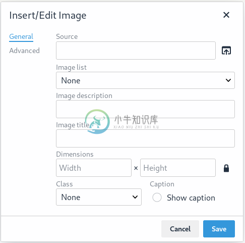 Insert/Edit images