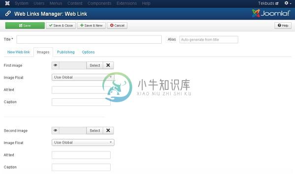 Joomla添加Weblinks