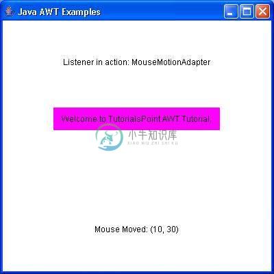 AWT MouseMotionAdapter